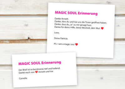 Kunden Rezension – Erinnerung des MAGIC SOUL LOVE LETTER No. 1 – Die Vorbereitung Deiner Inkarnation, gechannelter Liebesbrief Deiner Seele von ANNETT & ISIE – THE SOUL LOVE REVOLUTION.