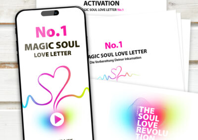 Paket des MAGIC SOUL LOVE LETTER No. 1 – Die Vorbereitung Deiner Inkarnation, gechannelter Liebesbrief Deiner Seele von ANNETT & ISIE – THE SOUL LOVE REVOLUTION.